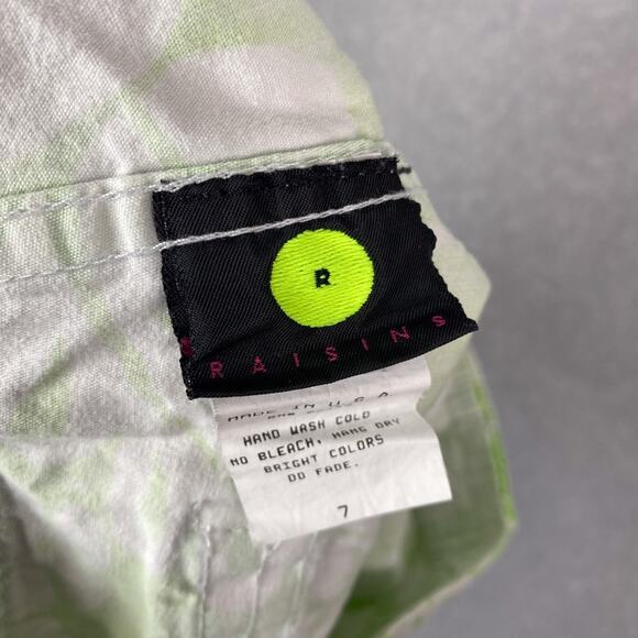 Vintage Raisins Womens 7 Green Hawaiian Floral Board Shorts - Picture 6 of 7